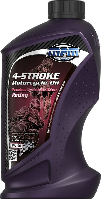 MPM 4-Takt Motorfiets motorolie 5W50 Racing jaso ma2 - 1 liter