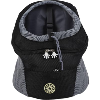 Sac à dos pour animaux de compagnie Ventilation Confort Spacieux Protection de l'environnement Belle apparence Sacs à dos pour chiens S noir