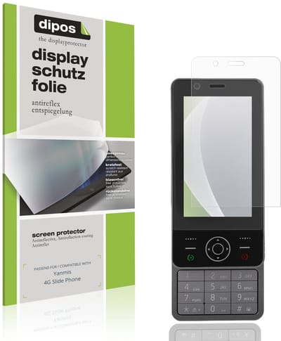 dipos – 4x Matte Beschermfolie geschikt voor Yanmis 4G Slide Phone | Krasbestendige & antireflecterende Screenprotector Ultra-Thin