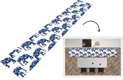 Keukenloper - Loper keuken - Olifant - Dier - Patroon - 300x50 cm - Keukenloper vinyl