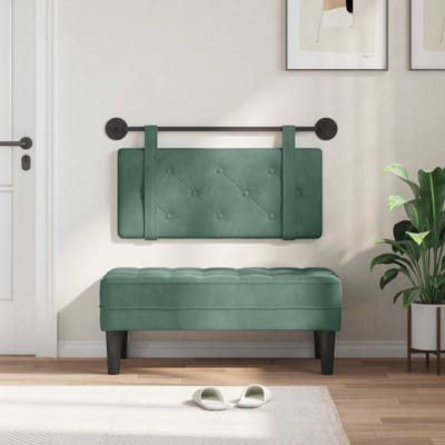 vidaXL - Hangend - hoofdbord - Zeegroen - Fluweel
