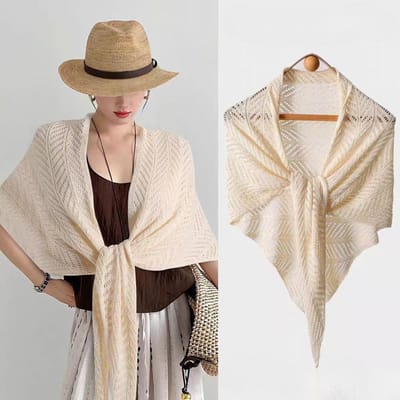 Zomer Hol Gebreide Sjaal Effen Kleur Dames Nepkraag Nekbeschermer Gebreide Dunne Geknoopte Cape Schouder Sjaal Voor Dames One Size