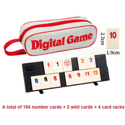 Rummy Kubus Spel Inclusief 4 Rekjes 106 Rummy Kubus Spel Collectie Inclusief Draagbare Koffer Rummy Stenen Reis Collectie Ideaal voor Familie Tijdloos red