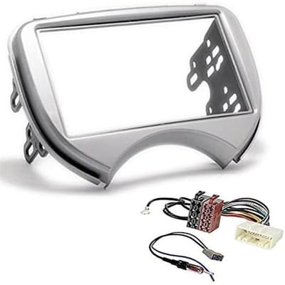 Autoradio Montageset - Stereo Installatie Kit - Auto Radio Inbouwen - Compleet Met Adapters - 2 DIN - Grijs