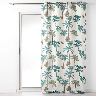 douceur d'intérieur, Gordijn met oogjes (140 x 260 cm) Banany, bedrukt polyester