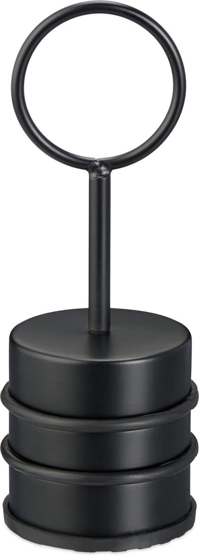 Handvat Deurstopper RVS Rubber 20x7cm Zwart Binnen Zonder Boren
