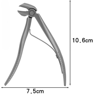 Coupe-ongles en acier inoxydable, coupe-ongles coudés anti-éclaboussures, coupe-ongles à grande ouverture, outil de manucure pour ongles épais argenté