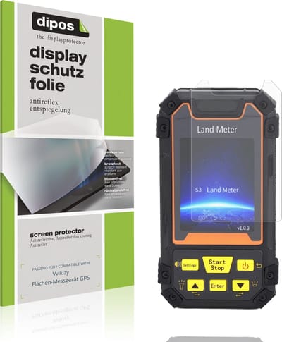 dipos – 2x Matte Beschermfolie geschikt voor Vvikizy Flächen-Messgerät GPS | Krasbestendige & antireflecterende Screenprotector Ultra-Thin