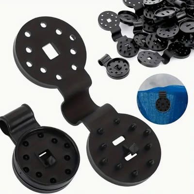 FSW-Products - 10 Stuks - Clips voor Schaduwdoek - Clip - Zwart Kunststof - Mesh Clip - Tarp clips - Landbouw - Zonnescherm - Anti Vogelnet