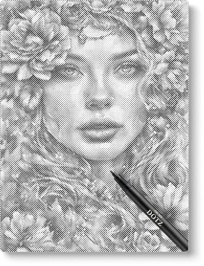 Vrouw Met Bloemen | Dot painting | 30x40cm | Dot painting | Oh My Dotz | Dots stippen | Diamond painting & Schilderen op nummer alternatief | Happy hobby