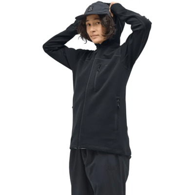 Haglofs Rosson Mid Hood Dames (Maat - M, Kleur - True black)