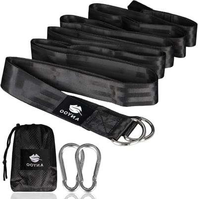 Duurzame Hangmatriemen 300 cm Lang, Sterke Boom Swing Straps met Stalen Karabiners, Ideaal voor Tuin, Camping en Buitenactiviteiten