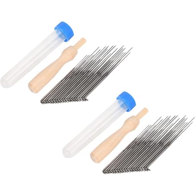 Aiguilles à feutrer Matériaux DIY Fabrication Outils pour feutre de laine Accessoires de broderie gray
