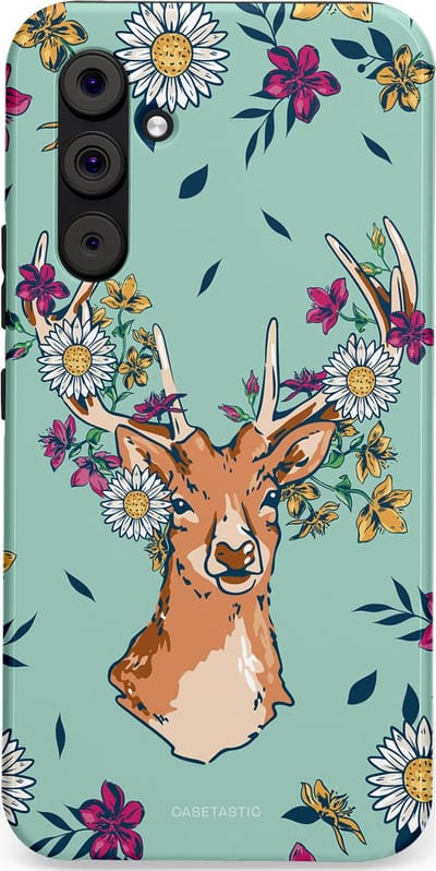 Casetastic Hoesje Geschikt voor Samsung A54 (5G) - Stijlvolle Beschermende Duo-layer Case - Gewei bloesem
