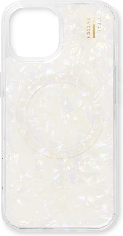 iDeal Of Sweden Pearlised Case geschikt voor Apple iPhone 13/14/15 met magnetische ring White