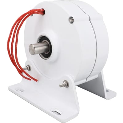 Générateur à aimant permanent, alternateur synchrone triphasé 24 V à double arbre avec base pour