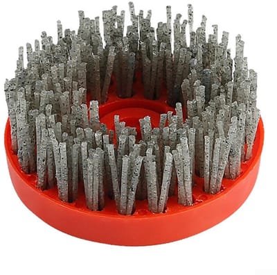Dailygoods- Reinigingsborstel 4 Inch - Schurende Borstel - Steen/Graniet Polijsten - Roest/Verf Verwijdering - Hoogwaardig Draadstaal - Lange Levensduur - Schuurborstel
