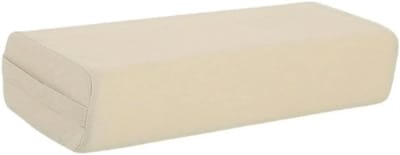 Yoga Bolster Kussen - Meditatie Kussen - Yoga Pilates - Verwijderbare Cover - 65x24x14cm - Beige Wit