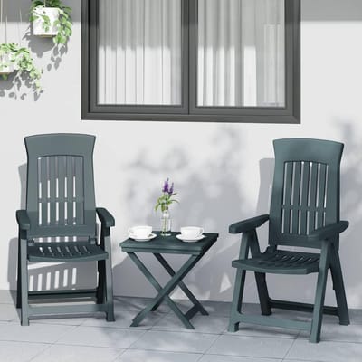 Verstelbare Tuinstoelen - Klapstoelen Buiten - Ontspannen Buiten - 4-voudig Verstelbaar - 58 x 88 x 12 cm - Groen