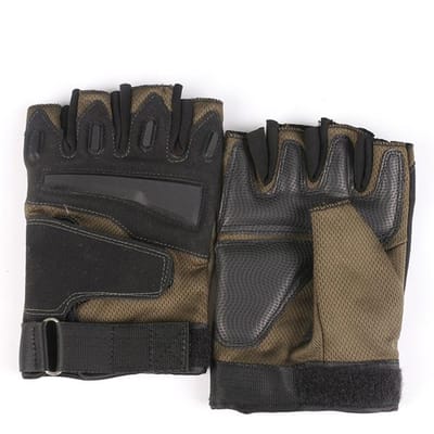 Gants Tactiques Cyclisme Extérieur Homme et Femme Sports Fitness Terrain Alpinisme Moto Performance Gants Demi-Doigts L