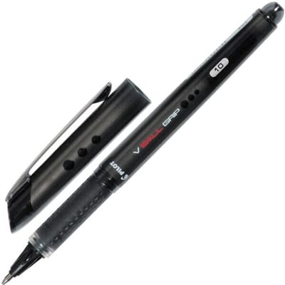 Pilot - V-Ball Grip 10 Broad Tip - Liquid ink Rollerball pen - Zwart