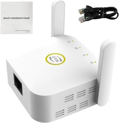 Wifi Extender - Wifi Versterker Repeater - Draadloze Dekking Uitbreiden - WPA2 Encryptie - 8.8 x 8.7 x 8.4 cm