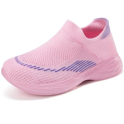 Baskets légères pour enfants, chaussures décontractées pour garçons et filles, semelle souple, respirantes, pour garçons et filles, sport pour étudiants, course à pied 35 white