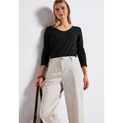 Overhemd met lange mouwen in effen kleur