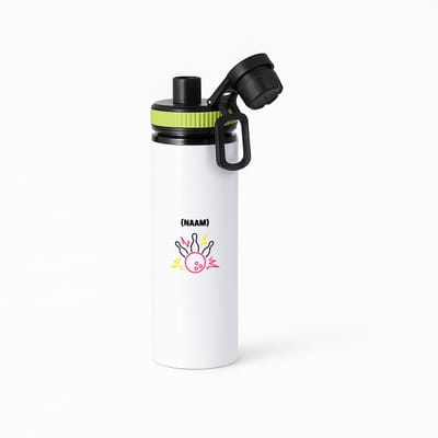 Hacebo® - Bowlen met eigen naam waterfles met draaidop groen - Bowlen - Bowler - Sport - water fles - 850ML