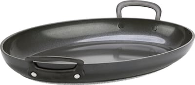 GreenPan Craft keramische inductie Vispan 40x25 cm – PFAS-vrij – Zwart – Inductie vispan - Vaatwassergeschikt – Ovenbestendig tot 220° - Gehard Aluminium– RVS Handgrepen – Groter bakoppervlak