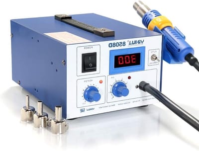 Lucht Soldeerstation - Soldeerstation Hittepistool - Elektronica Reparatie - Intelligent Digitaal Display - 720 Watt - Zwart