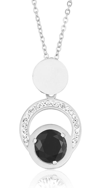 Montebello Ketting Brigit Black - 316L Staal PVD - 42x23mm - 50cm
