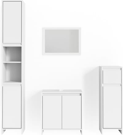 Vicco Badkamermeubel set Emma, Wit, 4-delig