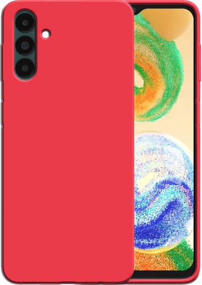 Smartphonica Siliconen hoesje voor Samsung Galaxy A04s / A13 5G case met zachte binnenkant - Rood geschikt voor Samsung Galaxy A04s;Samsung Galaxy A13 5G