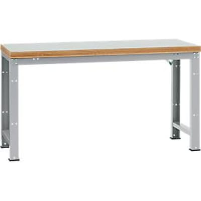 Manuflex werkbank Profi standaard, Tafelblad kunststof B 1750 x D 700, aluminium zilver
