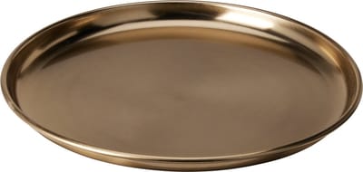 H&S Collection kaarsenplateau London - goud - metaal - D28 cm - kaarsenbord/dienblad