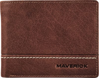 Maverick brown - portemonnee - billfold -  volnerf rundsleder - bruin