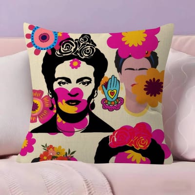 Moderne Kunstwerken Frida Kahlo Gepersonaliseerde Kussen Stofhoes Slaapkamer Kinderfeest Decoratie Kussensloop Verjaardag Kinderen Cadeau 35x35cm