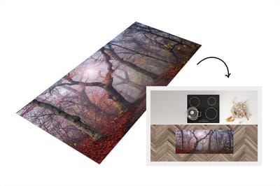 Keukenloper - Loper keuken - Bladeren - Zon - Bos - Bospad - Natuur - 120x50 cm - Keukenloper vinyl