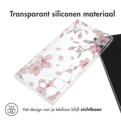 imoshion Hoesje - Geschikt voor Samsung Galaxy S24 Ultra - Design hoesje verpakking - Blossom Watercolor