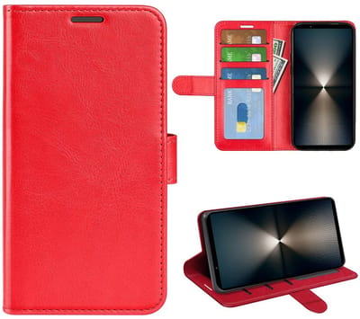 MobyDefend Hoesje - Geschikt voor Sony Xperia 1 VII - Wallet Book Case (Sluiting Achterkant) - Rood