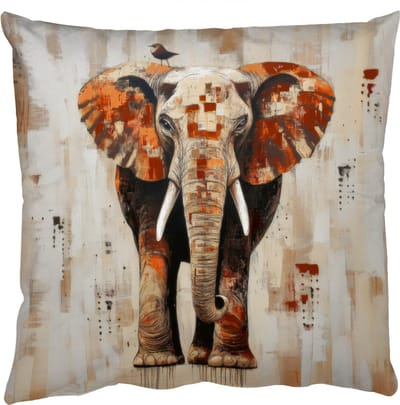 Sierkussens - Kussentjes Woonkamer - 50x50 cm - Olifant - Slurf - Mozaïek - Abstract