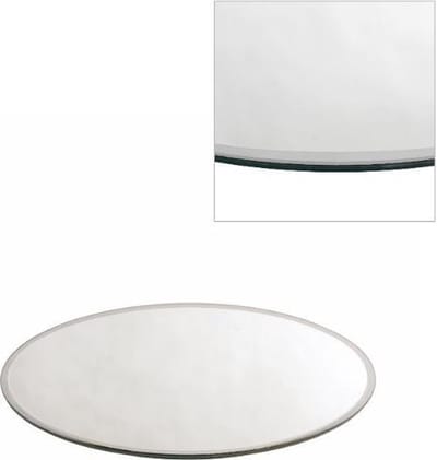 Spiegelplaat Ronde Ø 25cm afgeschuinde rand (1 pc)