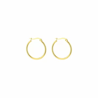 Bijoutheek Oorringen (25mm x 2mm) Gold