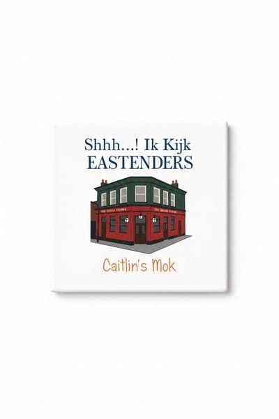 Grappige EastEnders Fan Tegel – “Shhh Ik Kijk EastEnders” TV Liefhebber Design – Keramische Decoratieve Tegel Cadeau