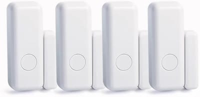 Draadloze Deur en Raam Sensor met SOS Noodknop voor 433MHz Alarm Systeem (4 stuks)