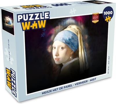 Puzzel Meisje met de parel - Vermeer - Mist - Legpuzzel - Puzzel 1000 stukjes volwassenen