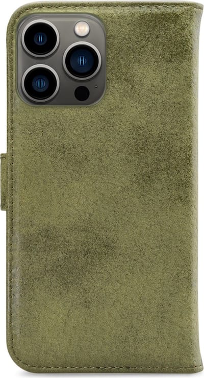 My Style Telefoonhoesje geschikt voor Apple iPhone 13 Pro Hoesje | My Style Flex Wallet Bookcase Portemonnee | Pasjeshouder voor 3 Pasjes | Telefoonhoesje voor Pinpas / OV Kaart / Rijbewijs - Olive | Groen