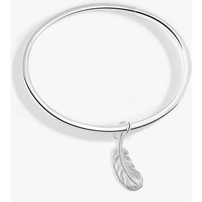 925 Sterling Zilver Kwastje Veer Bedel Armband & Armband Voor Vrouwen Meisjes Elegant Verjaardagscadeau Sieraden sl378 white