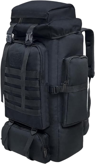 Aura® Trekrugzak - Wandelrugzak - Backpack Dames - Zwart - 34cm x 17cm x 65cm